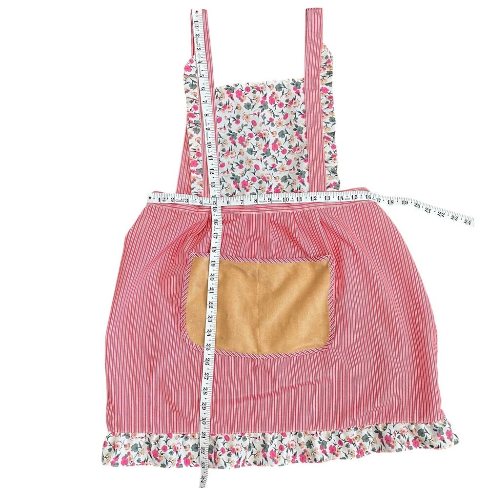 Yoayuan Starlight Floral Pinafore Apron Pink Cottagecore One Size - Picture 4 of 8